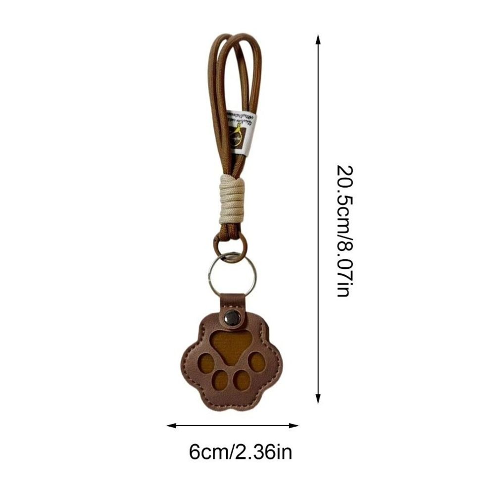 Fashion Leather Pet Hair Keychain Paw Shape Decoration Cat Fur Storage Pendant Refillable Charm Cat Paw Key Chains Bag Accessory