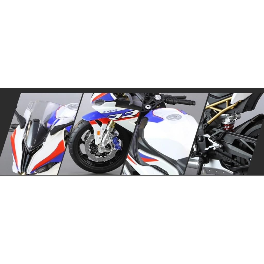 1/9 BMW S1000RR Racing Toy Motorcycle for Children Diecast Metal Large Size Model Super Racing Lightable Collection Gift for Boy