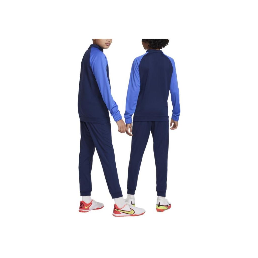Nike Casual Sports Suit Color Block Letter Print Zipper Midnight Blue Kids suit DV3120-410