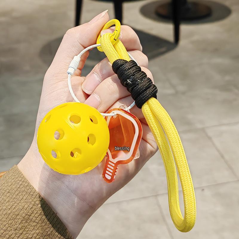 Pickleball Themed Lanyard Clip & Keychain Ornament Set