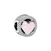 Charming Pink Heart Bead Women Jewelry 792034CZ