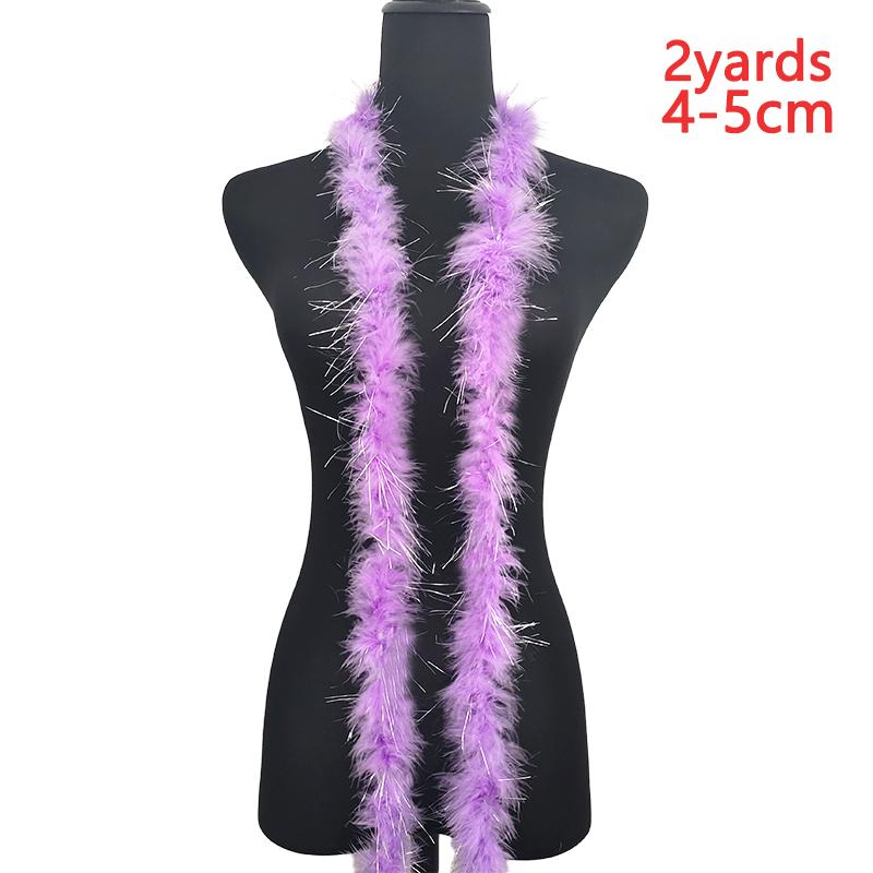 4-5cm Boa Feathers For Crafts 2Yard Party Sewing Turkey Pheasant Strip Blue Black White Plumas Long Decoration Clothes Dress Hat