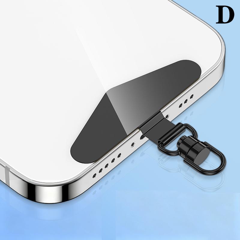 Steel Phone Lanyard Gasket Patch Anti-Lost Anti Fall Mobile Phone Rope Card Metal Clip Strap Hang Cord Tab Accessories