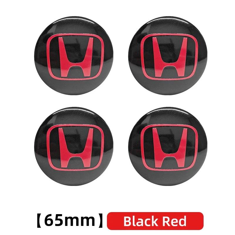 56mm 60mm 65mm Car Wheel Center Hub Cap Rim Cover Stickers For Honda Civic Fit Jazz Accord CRV City Odyssey Passport Pilot Vezel