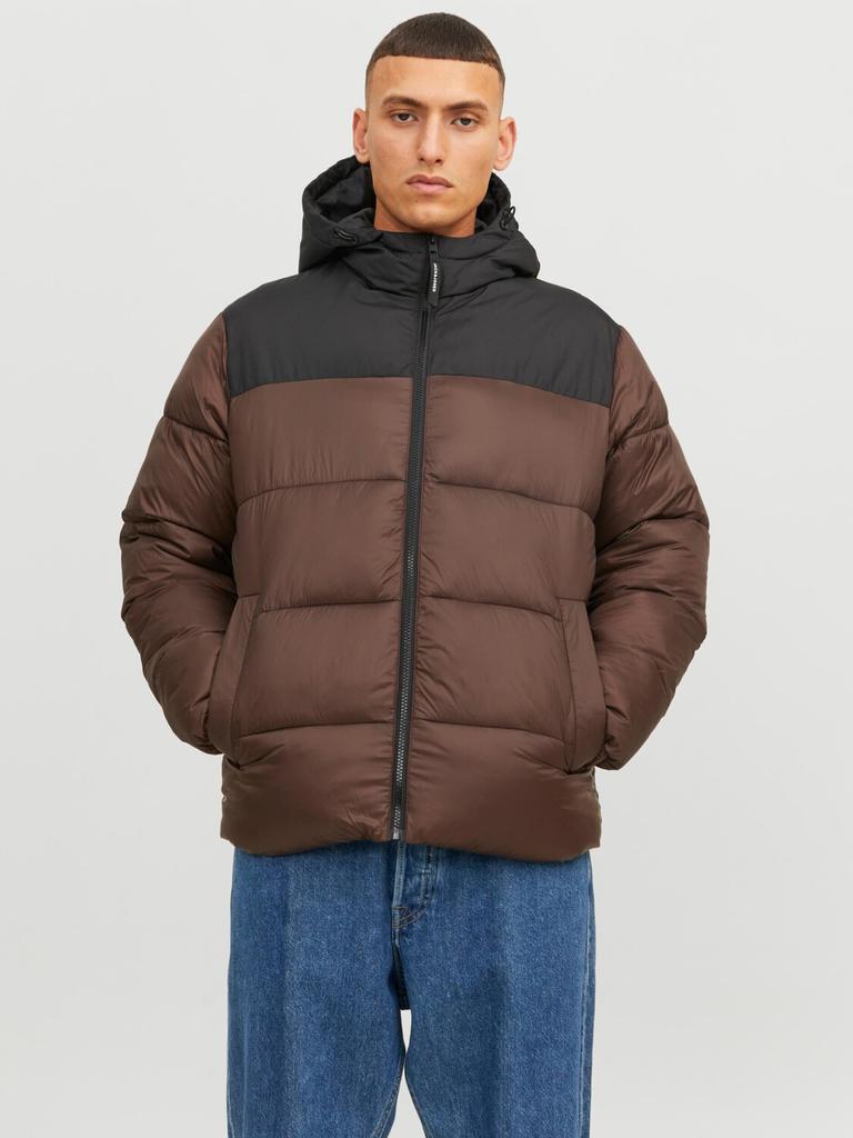 Demi-season Jacket Jack & Jones Jjetoby Puffer Hood SN (12235859) Seal Brown