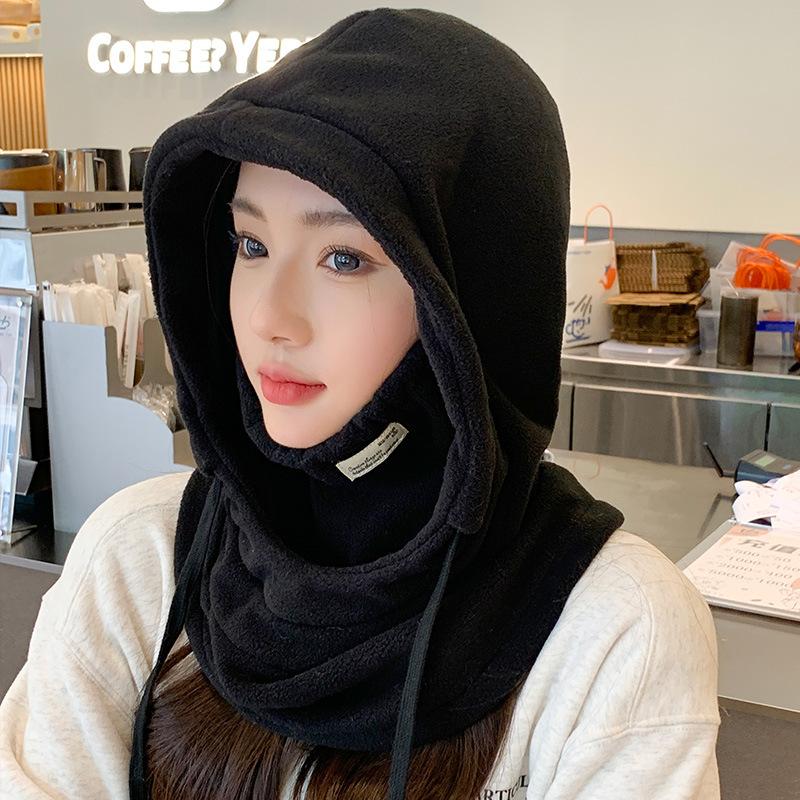 Winter Velvet Thickened Mask Mask Scarf Hat Integrated Windproof and Cold Cycling Warm Headgear Men and Women Face Protection