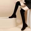 Women's Over The Knee Boots Stretch  Autumn Fashion Female Platform Boot Ladies Sock Shoes Woman Long Boots Square Heel