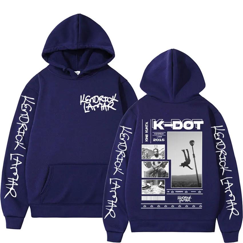 Rapper Kendrick Lamar King Kunta Cover Hoodies Mens Clothing Harajuku Vintage Gothic Sweatshirt Unisex Casual Fleece Cozy Hooded