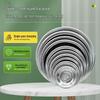 Zhishi 410 Stainless Steel Thai Flower Round Tray - 5-Pack
