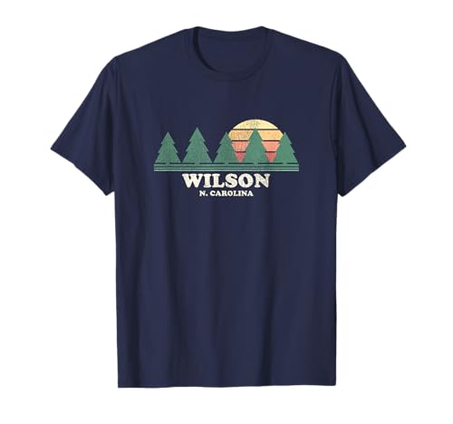 Wilson NC Vintage Throwback T-Shirt Retro 70s Design Tee