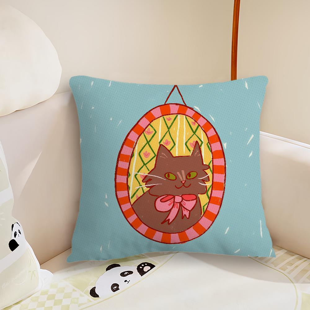 Cute caroon portrait photo cushion cover Pillow Case Plush Fabric Soft Double Sided Print Sofa Cushion Cover Throw Pillow Covers