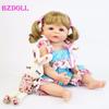 BZDOLL 55cm Full Silicone Reborn Baby Doll Toy Girl Boneca Vinyl Newborn Princess Toddler Bebe Alive Birthday Gift Shower Toy