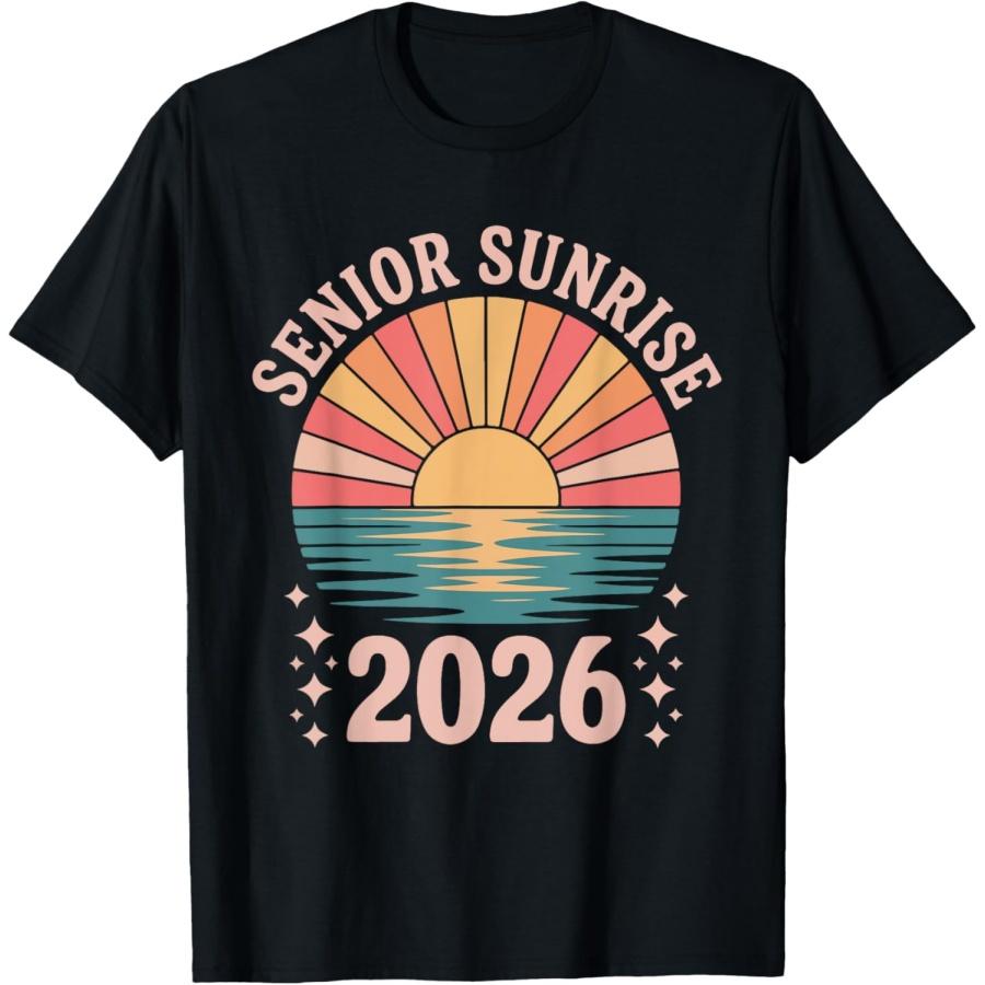

Vintage SENIOR SUNRISE 2026 Seniors of class graduation T-Shirt(11) XXXXXL чорний
