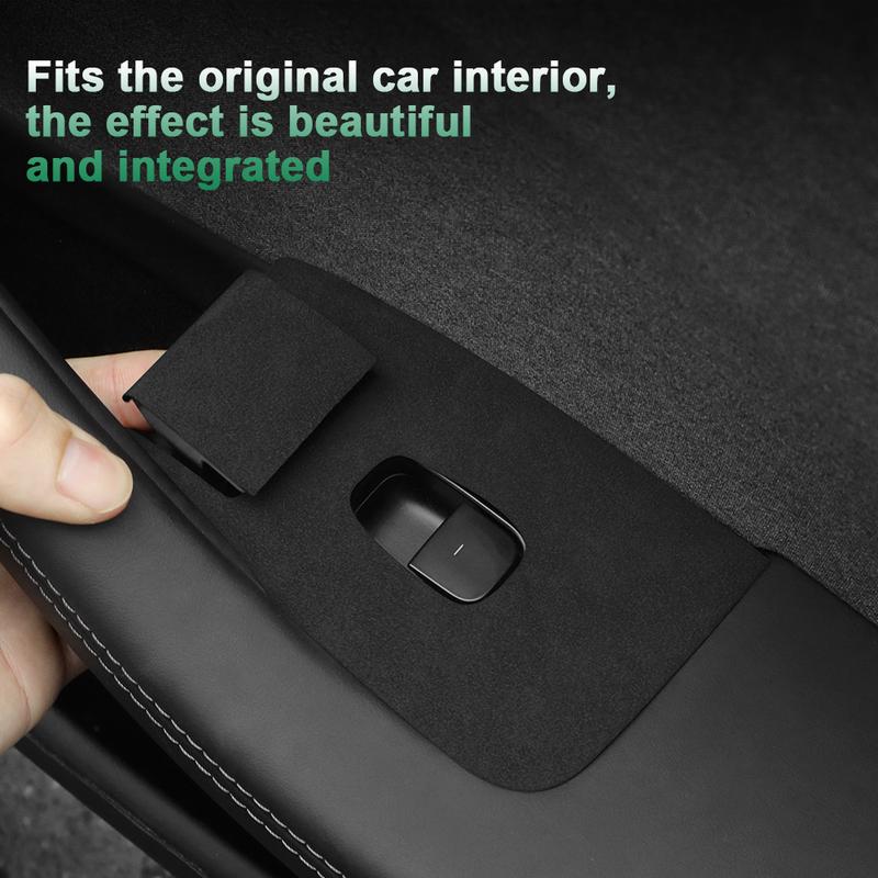 Italian Top Suede for Tesla Model 3 Highland 2024-Up Window Lifter Switch Control Panel Trim Sticker Car Interior Accessories