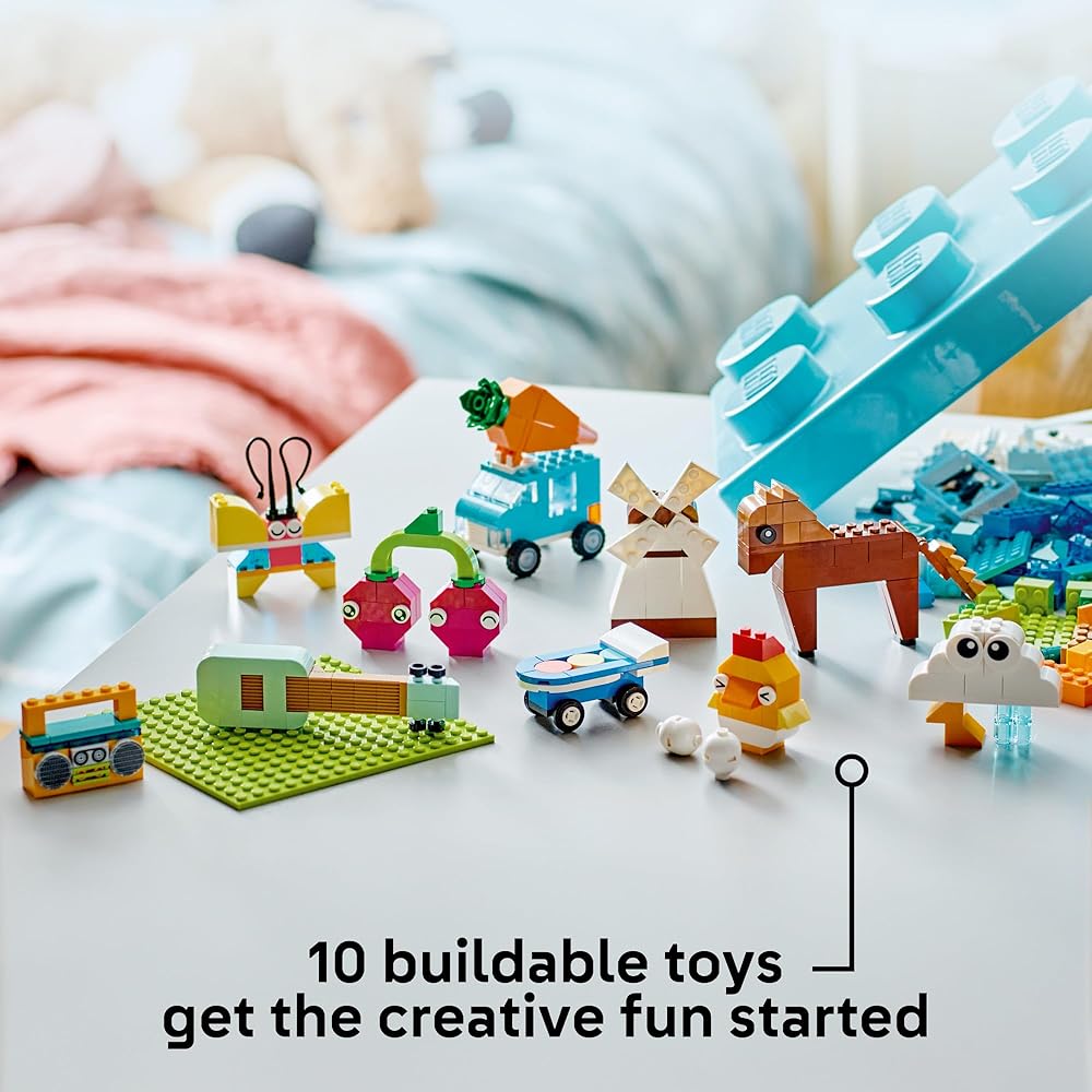 LEGO Classic Bright Creative Brick Box Building Blocks Educational Toy for Ages 4+ Kids and Girls 11038