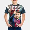 225 Summer new Soccer Star No. 10 printed Children's wear 5-14 years old menswear Messi Kids Boys Girls Kids T-shirt