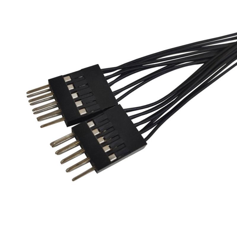 1Pcs Reset Desktop Power On/Off Dual Control Cable Pc Motherboard Switch Jumper 9-Pin 1 To 2 Line Splitter Switch