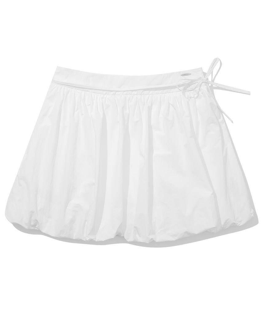 Covernat Woman Balloon Mini Skirt White