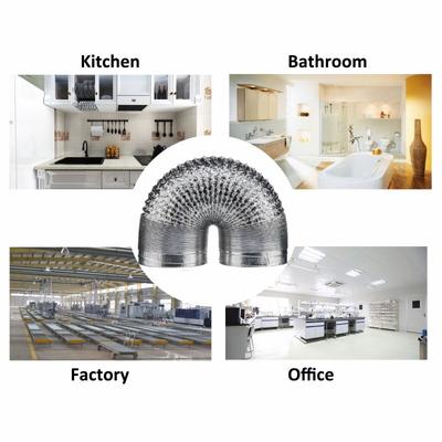 80/100/120/150/200 Mm Encrypted Aluminum Foil Ventilation Pipe Scalable Smoke Tube Kitchen Outlet Bathroom Exhaust Fan Hose
