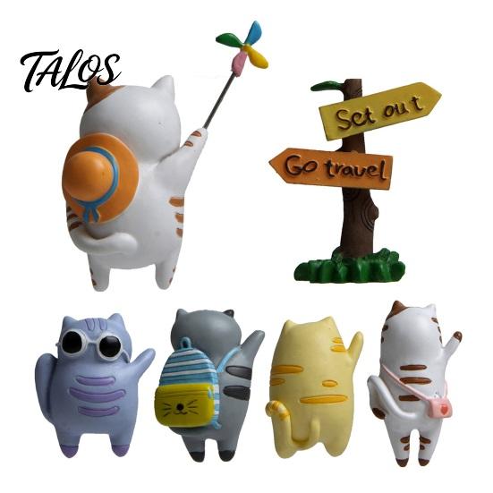 Metal Surface Magnets Cartoon Traveling Cat Refrigerator Magnet, 3D Kitten Decorative Fridge Memo Notes Photo Holder for Home, Lover Gift Strong