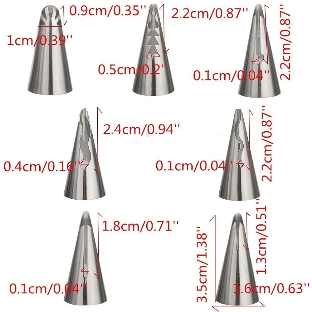 7pcs Stainless Steel Pleated Skirt Tube Nozzle Set for Pastry and Cake Decorating - Baking Supplies with Easy Release Design