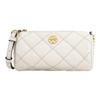 TB-Willa Quilted Metal Logo Adjustable Chain Shoulder Strap Leather Crossbody Bag Women Crossbody Bag Cream-White 141024-724