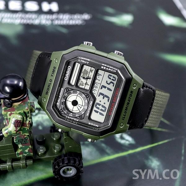Casio Square Digital Soldier Army Military Wristwatch