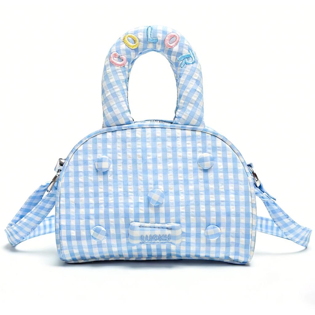 Handheld Small Bag - Exquisite Women's Casual Tote Bag with Shoulder Strap, Korean-style Checkered Bag