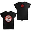 The Beatles Ladies T-Shirt: I Love The Beatles (Back Print)