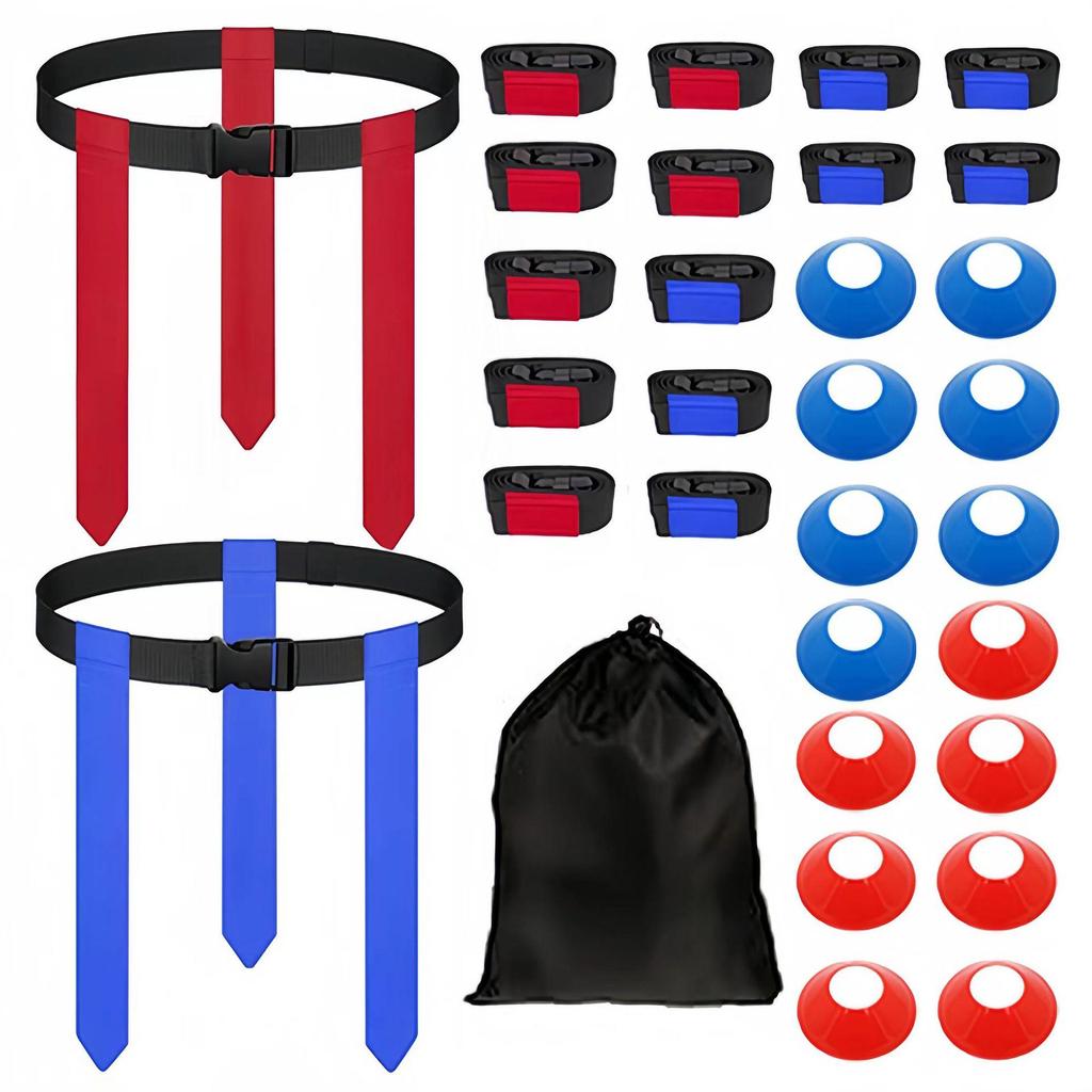 Youth Flag Football Belt with Colorful Streamers