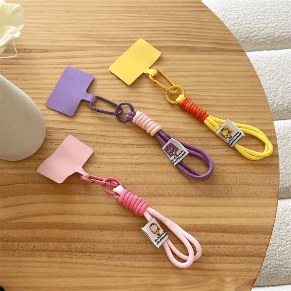 Braided Strips Colorful Keycord Hanging Rope Colorful Wrist Straps Hand Lanyard Phone Accessories