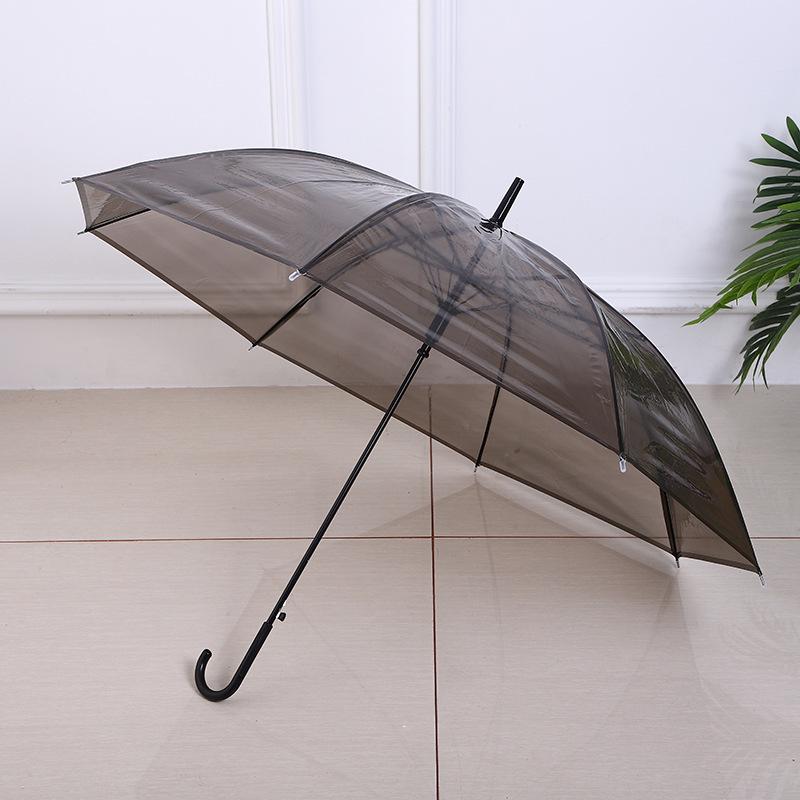 Automatic Transparent Long Handle Umbrella - Perfect for Weddings and Celebrations, with Custom Advertising Options.