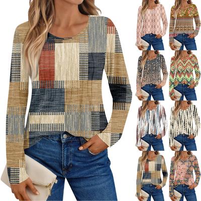 Women's Long Sleeve Shirts Graphic Tees Casual Basic Tops Pullovers