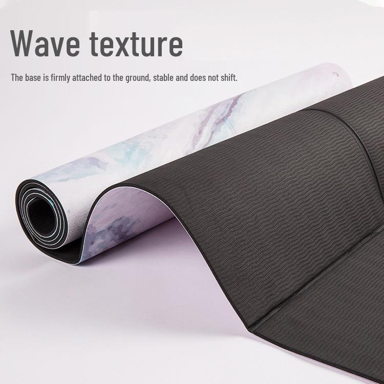 Foldable Non-Slip Suede Yoga Mat - Lightweight & Sweat-Absorbent