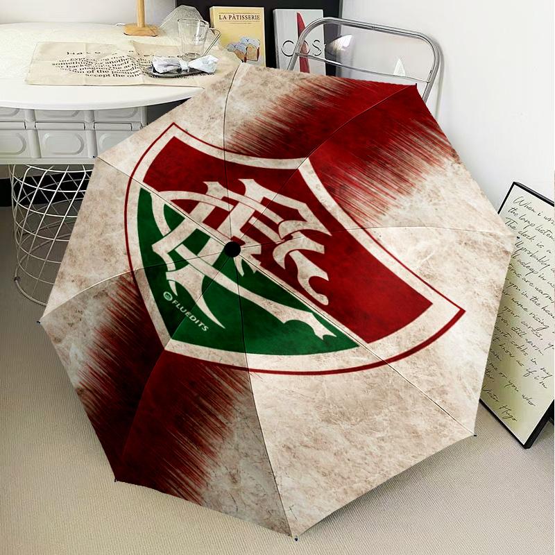 1PC Soccer Club Emblem Design Printed Umbrella Folding umbrella, automatic umbrella 8-Frame for Travel, camping Fan gifts Christmas Gifts