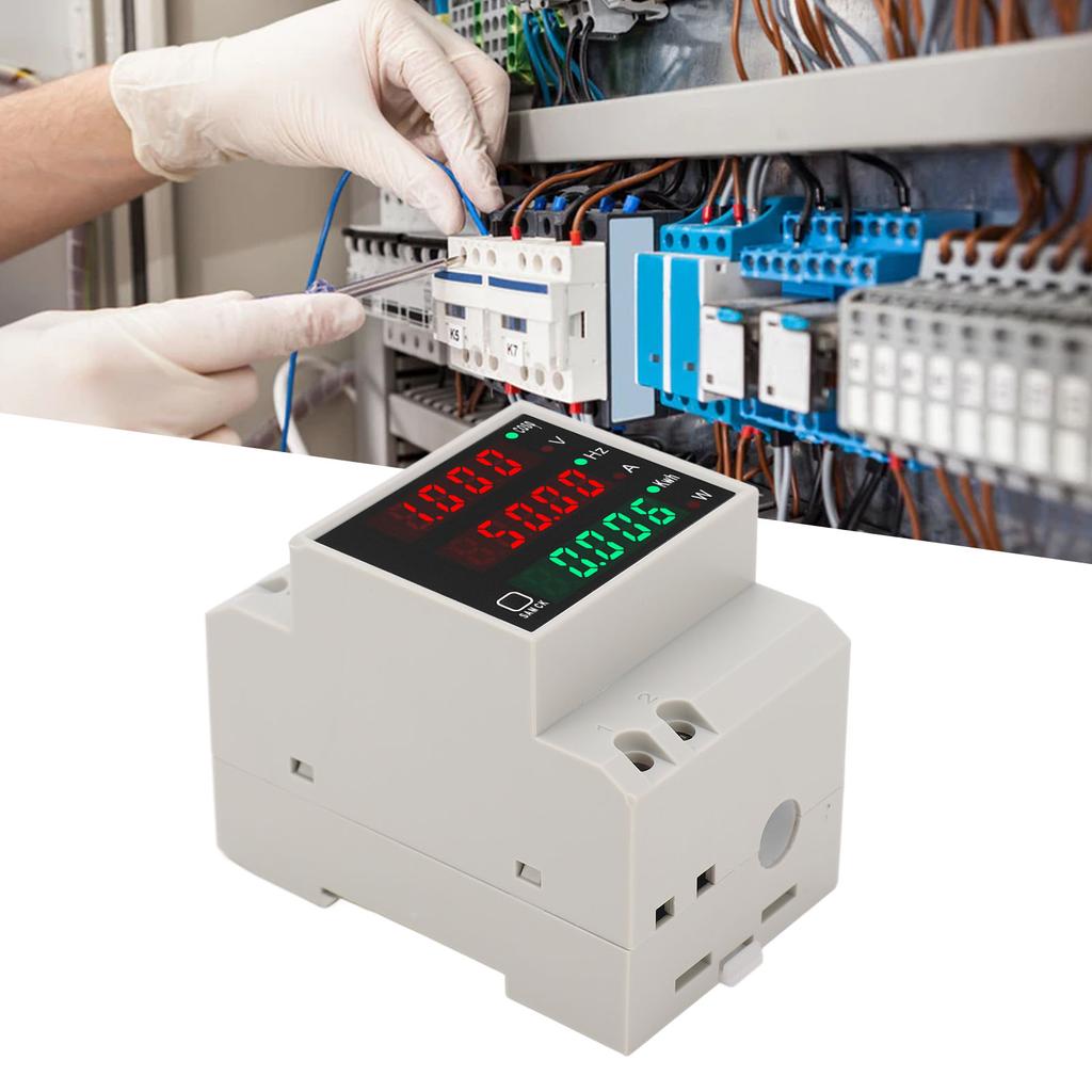 Digital Power Meter Energy Monitor Voltage Current Power Frequency Tester AC 80‑300V 0‑100A