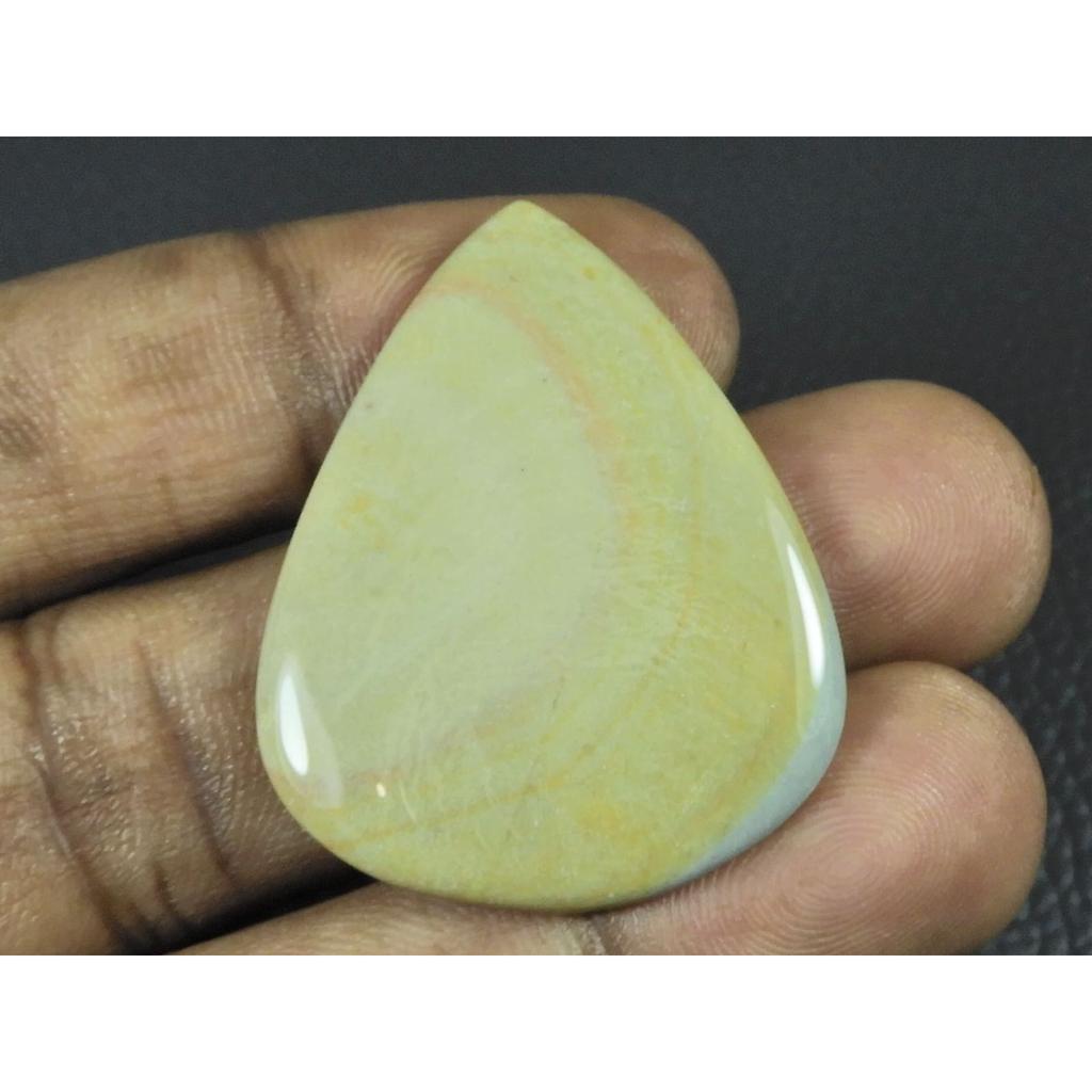 30X38X03MM Natural Polychorme Jasper Pear Cabochon Loose Gemstone 31Cts. G-366