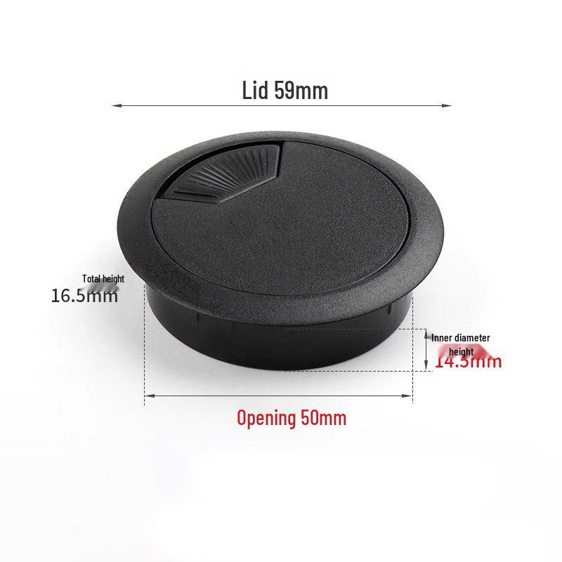 Round Desktop Cable Organizer & Decoration Ring – Cable Hole Cover & Wiring Outlet Seal