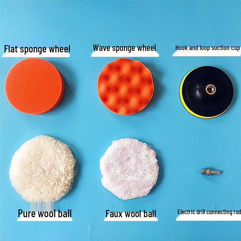 Car Detailing Polishing Pad Set - 3" to 7" Glazing, Waxing, Sanding Sponges
