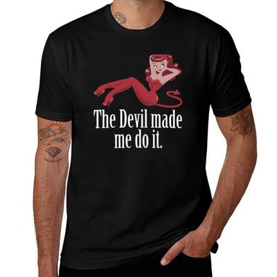 The Devil Made Me Do It Tshirt Christmas Theme Tee Top