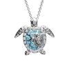 Accessories, Blue Purple Crystal Heart Collarbone Chain Fashion Two-Tone Necklace Summer Fresh Girl