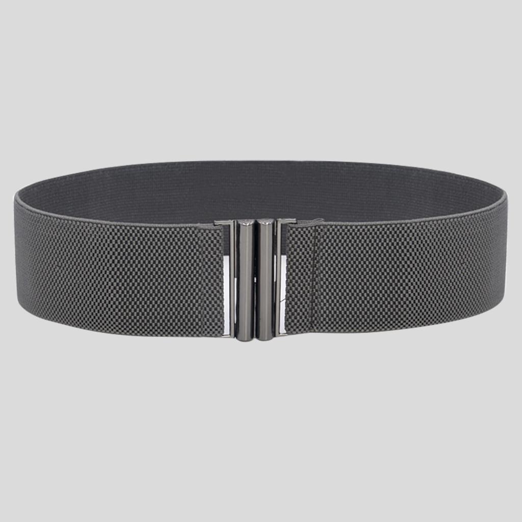Mote Dame Brede Belter Kvinner Bred Elastisk Beltespenne Midje Kjole Stretch