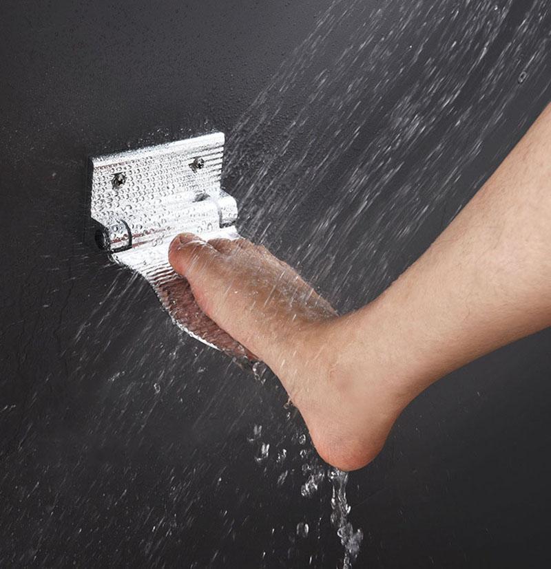 Zwart Aluminium Badkamer Voetpedaal Badkamer Douche Scheenbeen Scheerhulp Grip Houder Voet Voetpedaal Voeten Wassen Badkamer Accessoires