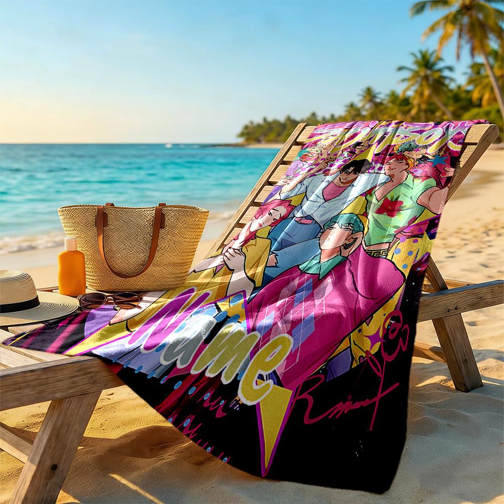 Saja Boys Customized Name Beach Towel Soft Durable Quick-Dry Suitable for Sports Travel Swimming Yoga Bathroom Beach And Pool