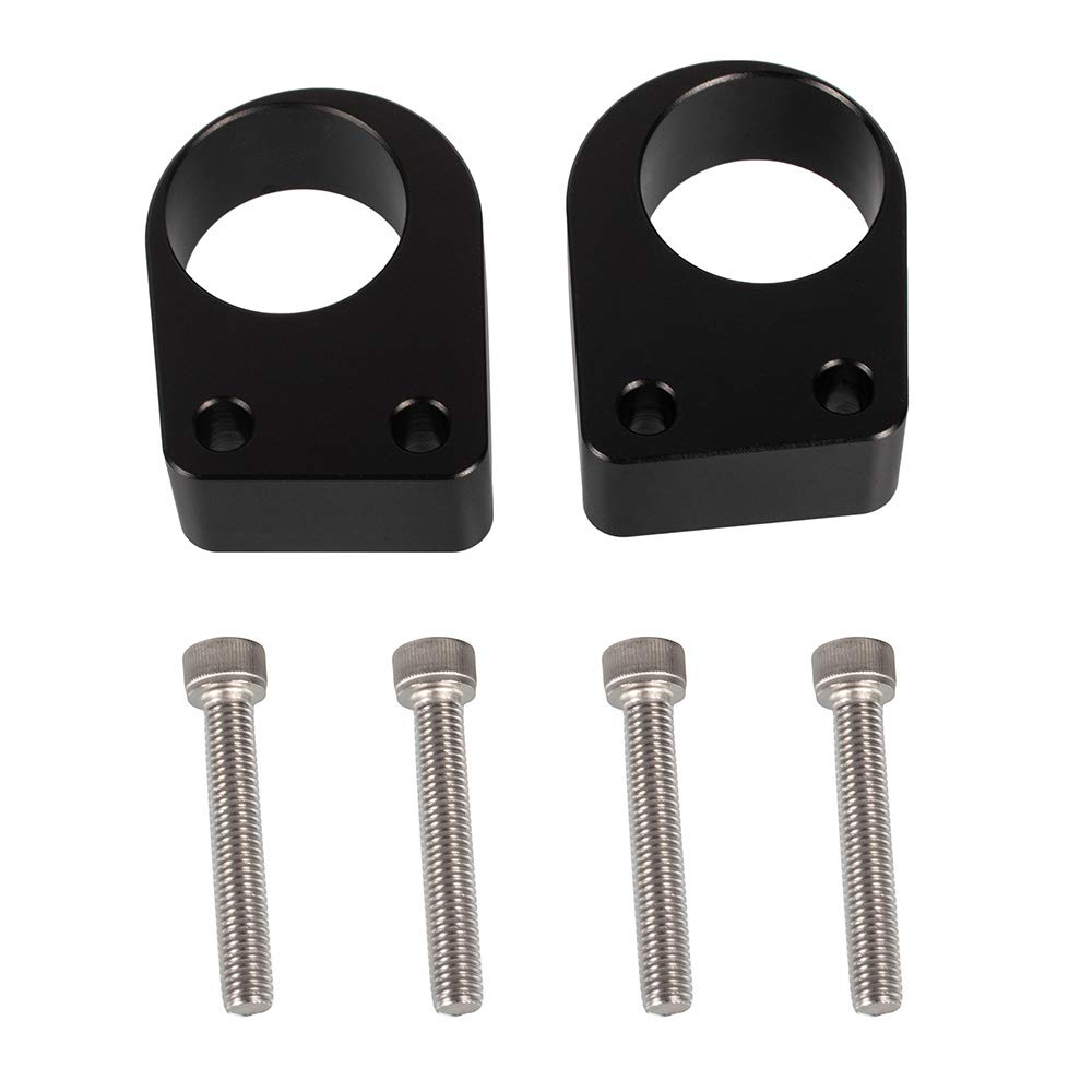 Motorcycle Handlebar Riser Relocation Adapter Aluminum Mount Extension Kit for Ninja 300 2013-2019 (Black)