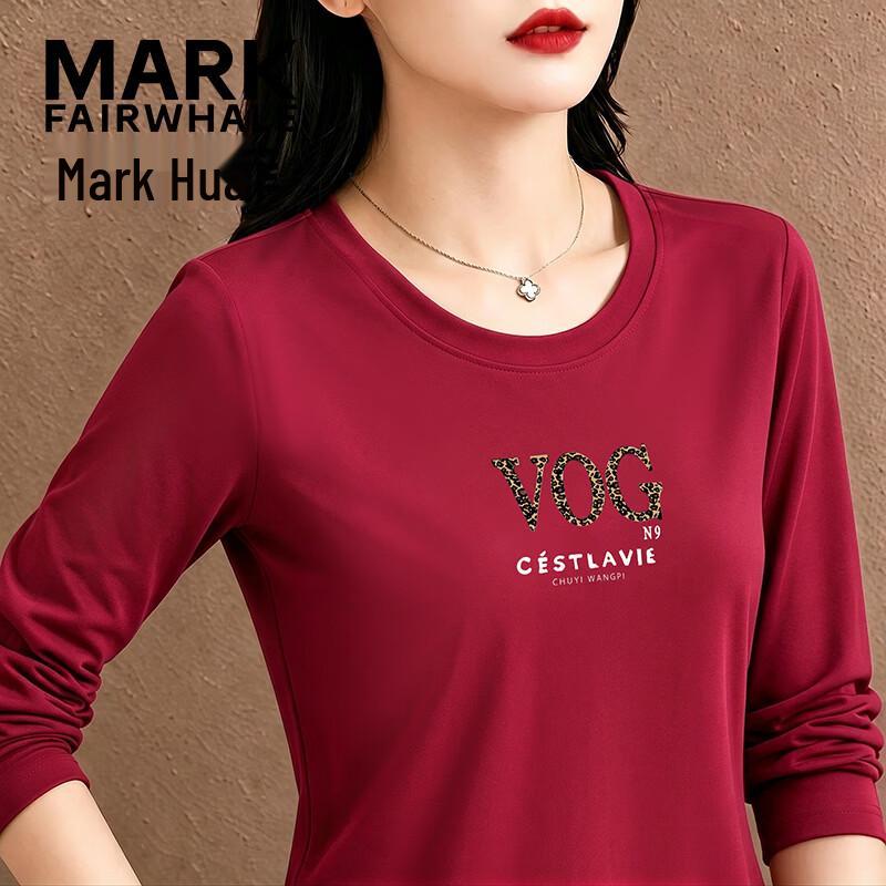 MARK FAIRWHALE Women's Long Sleeve Crewneck Graphic T-Shirt