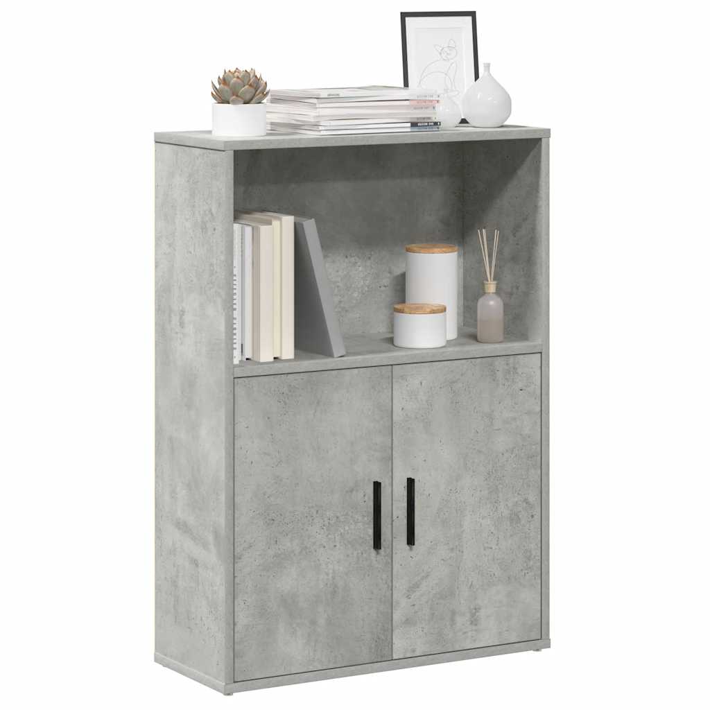 Bookshelf Concrete Grey 60 x 24 x 85 cm Engineered Wood