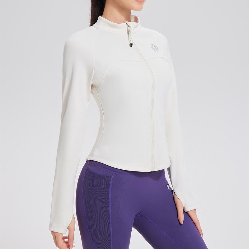 Women's Autumn & Winter Plus Velvet Sports Hoodie: Long Sleeve, Zip-Up, Outdoor Fitness, Quick-Dry, Slim Fit Yoga Jacket