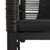 Outdoor Furniture Set with Cushions Black Poly Rattan