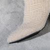 Fashion 2024 Fashion Pointed Toe Women's Ankle Boots Comfortable Thick Heel Stretch Boots Simple and Versatile Female Winter High Heels
